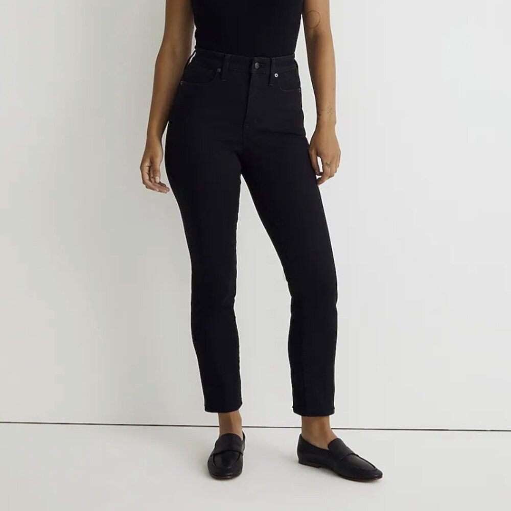 Curvy black straight leg jean